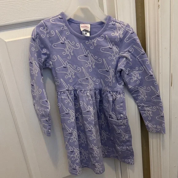 Hanna Andersson Purple Dress With Unicorns - Picture 1 of 6